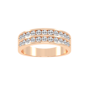 Pave Round Cut Lab Grown Diamond Men's Eternity Band