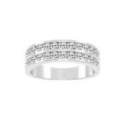 Pave Round Cut Lab Grown Diamond Men's Eternity Band