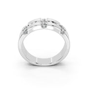 Round Cut Lab Grown Diamond Men's Eternity Band