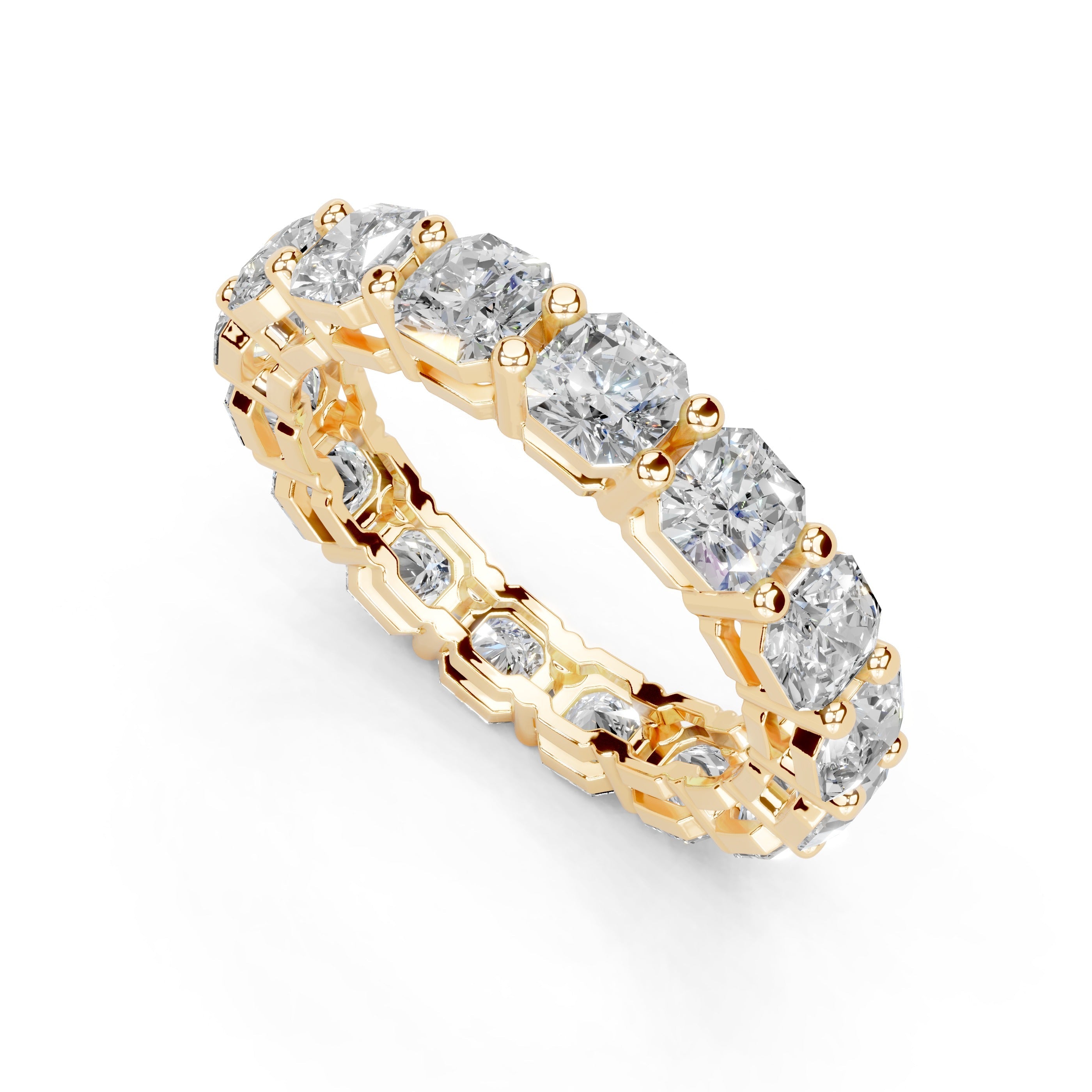 Asscher Cut Lab Grown Diamond Eternity Band