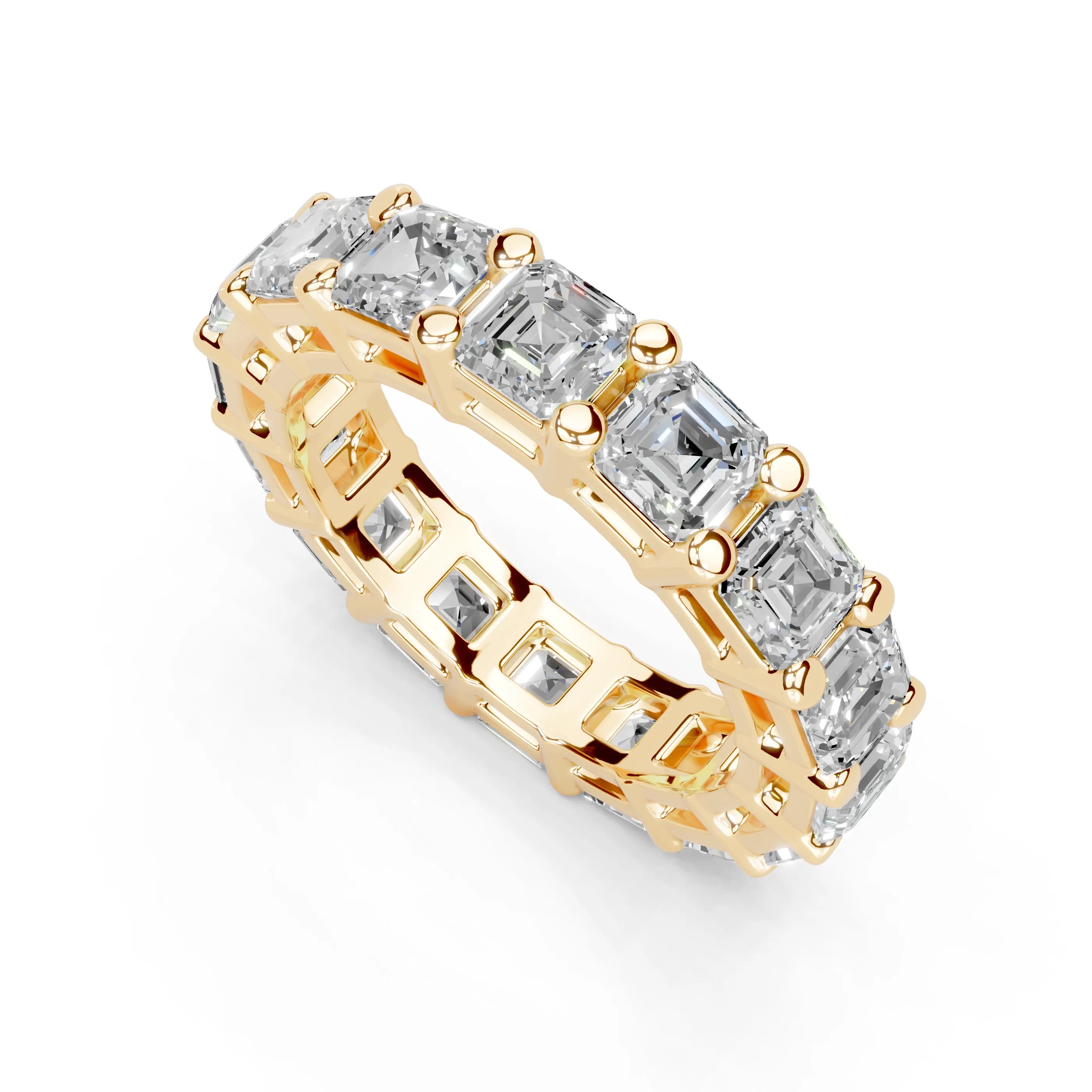 Asscher Cut Lab Grown Diamond Eternity Band