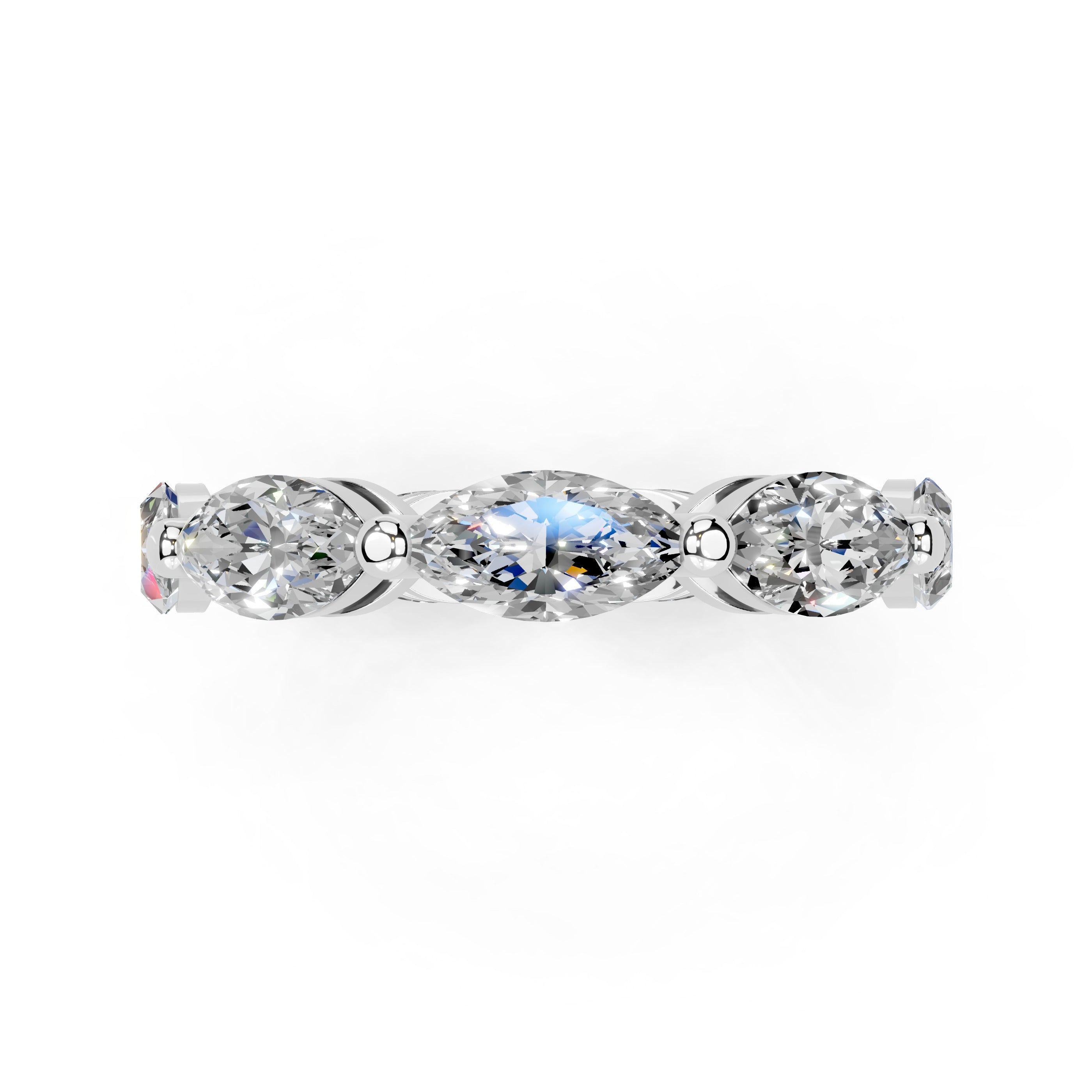 Marquise Cut Lab Grown Diamond Eternity Band