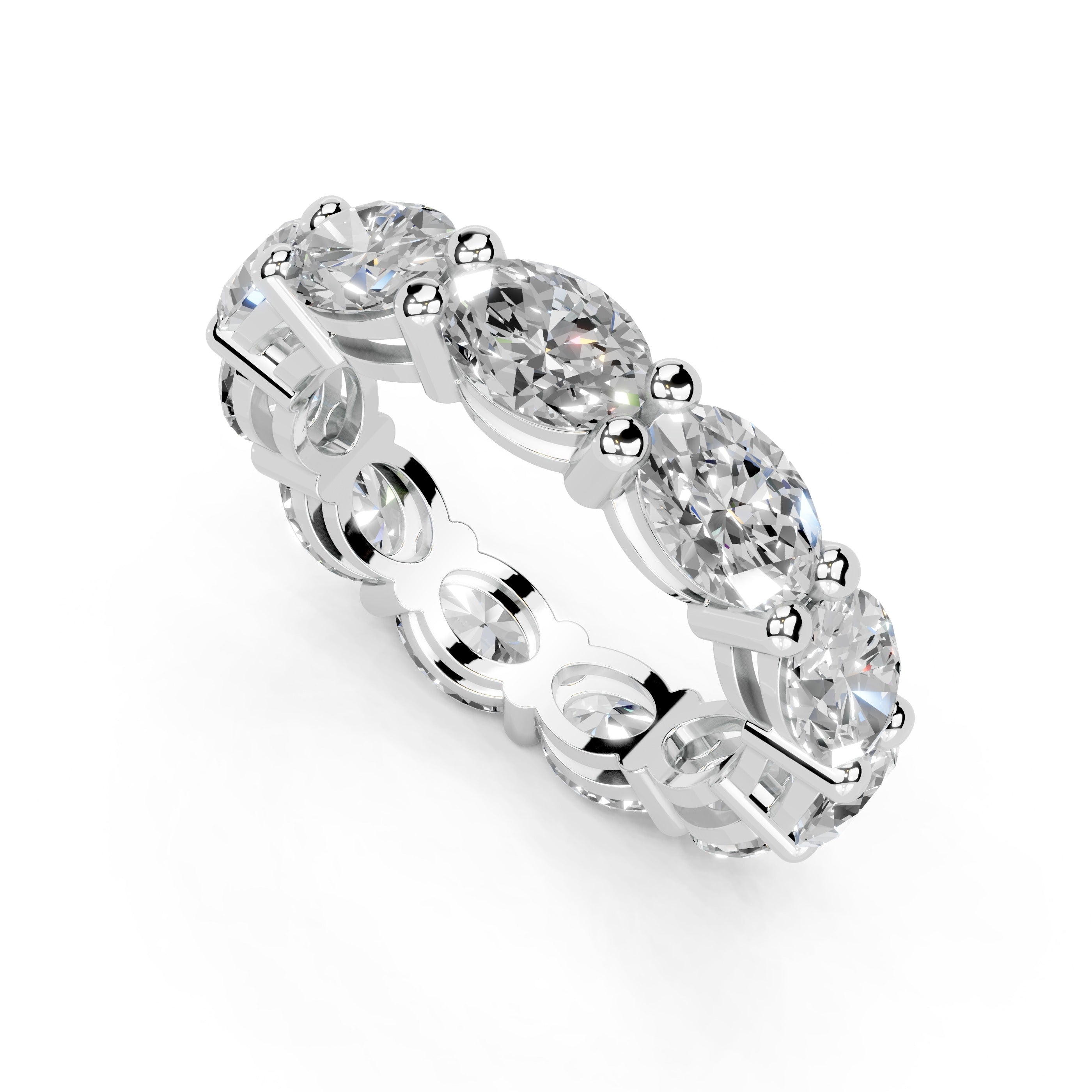 Oval Cut Lab Grown Diamond Eternity Band