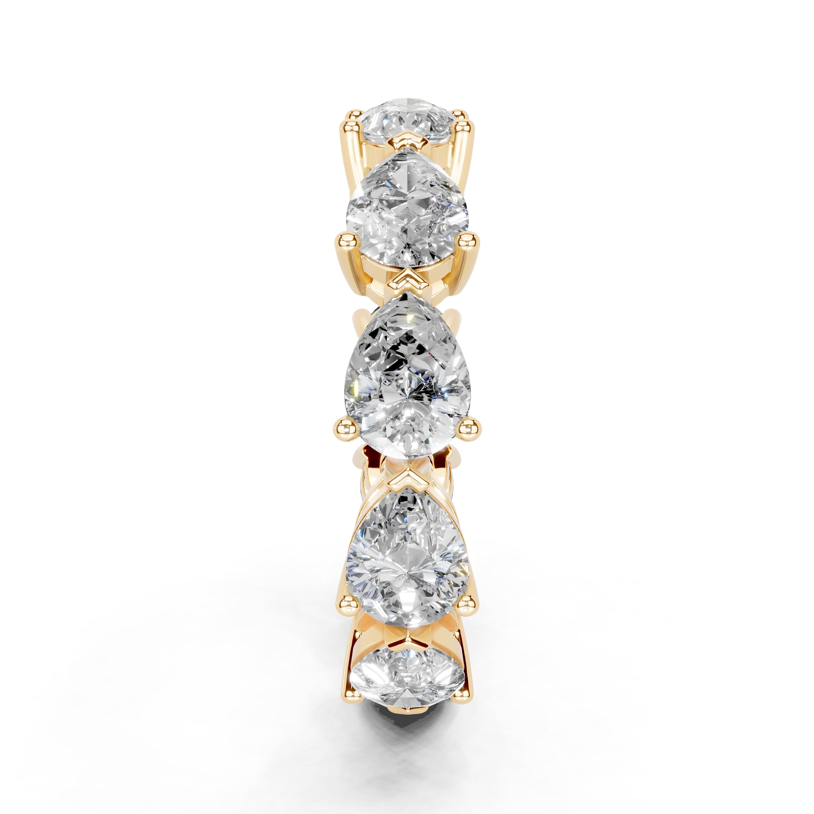 Pear Cut Lab Grown Diamond Eternity Band