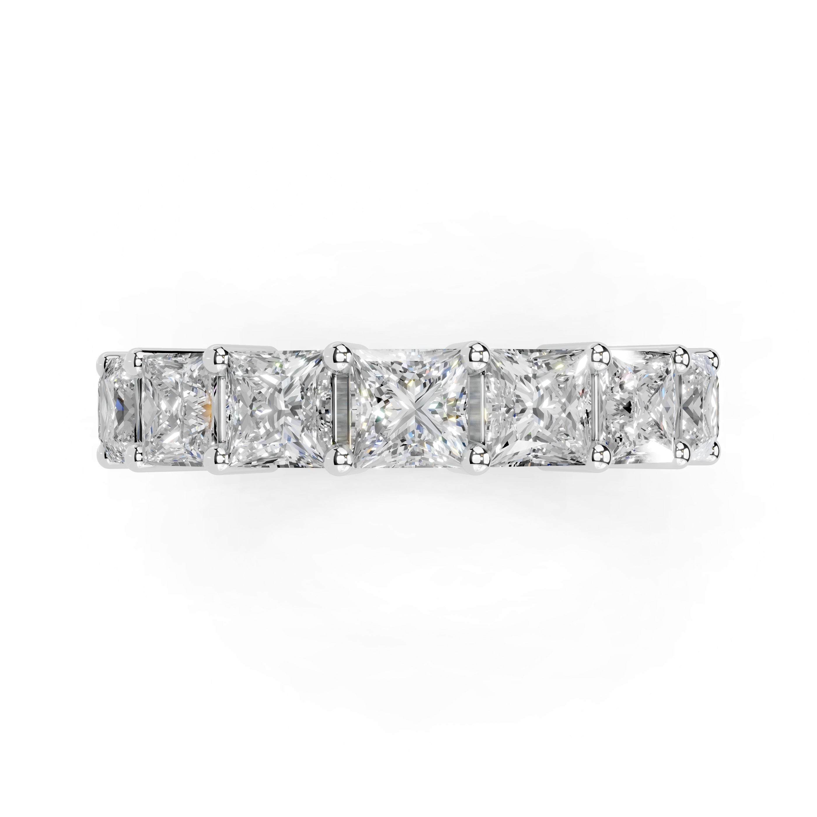 Princess Cut Lab Grown Diamond Eternity Band