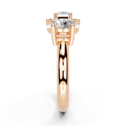 Asscher Cut Two Stone Lab Grown Diamond Engagement Ring