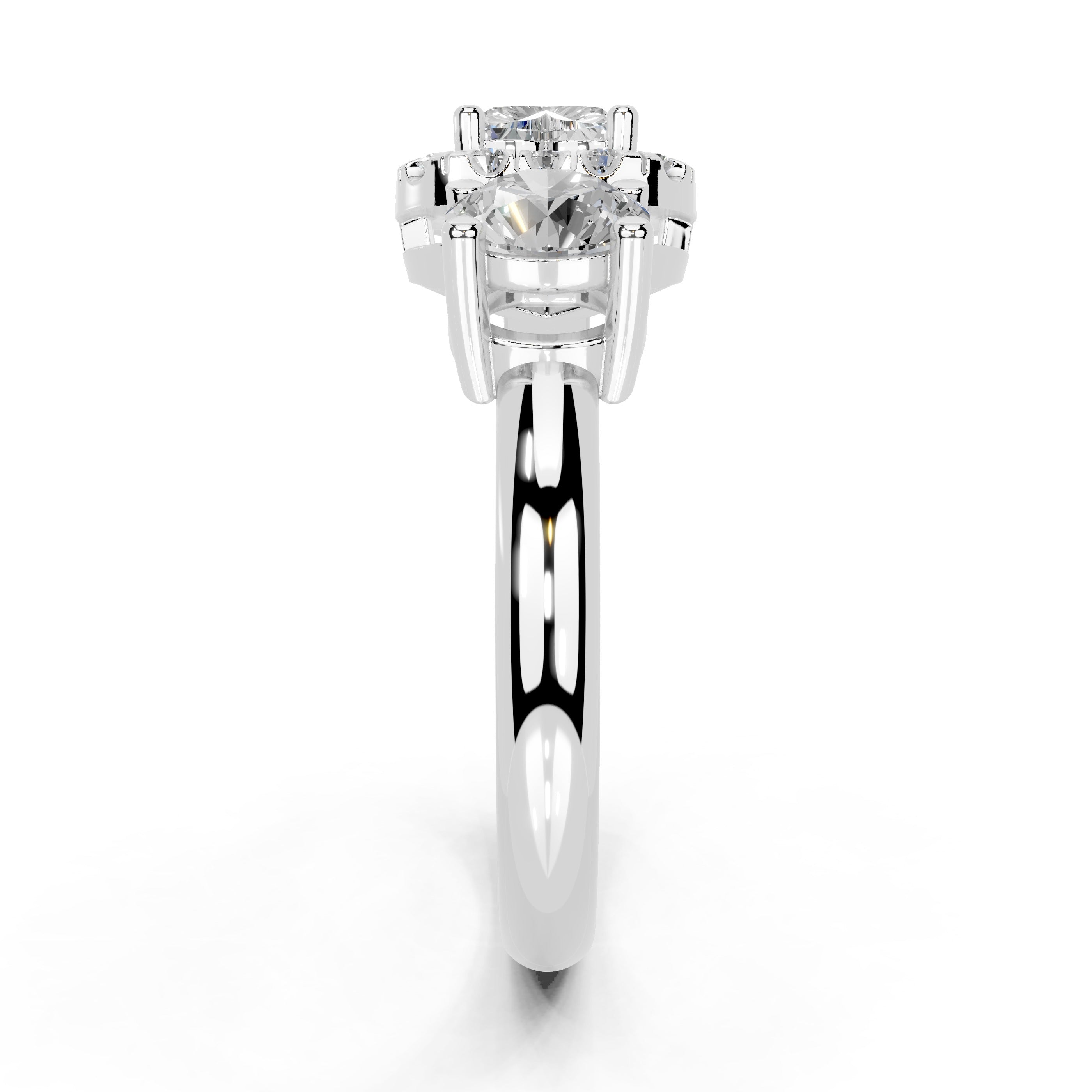 Heart Cut Two Stone Lab Grown Diamond Engagement Ring