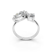 Marquise Cut Two Stone Lab Grown Diamond Engagement Ring