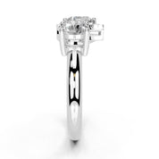 Pear Cut Two Stone Lab Grown Diamond Engagement Ring