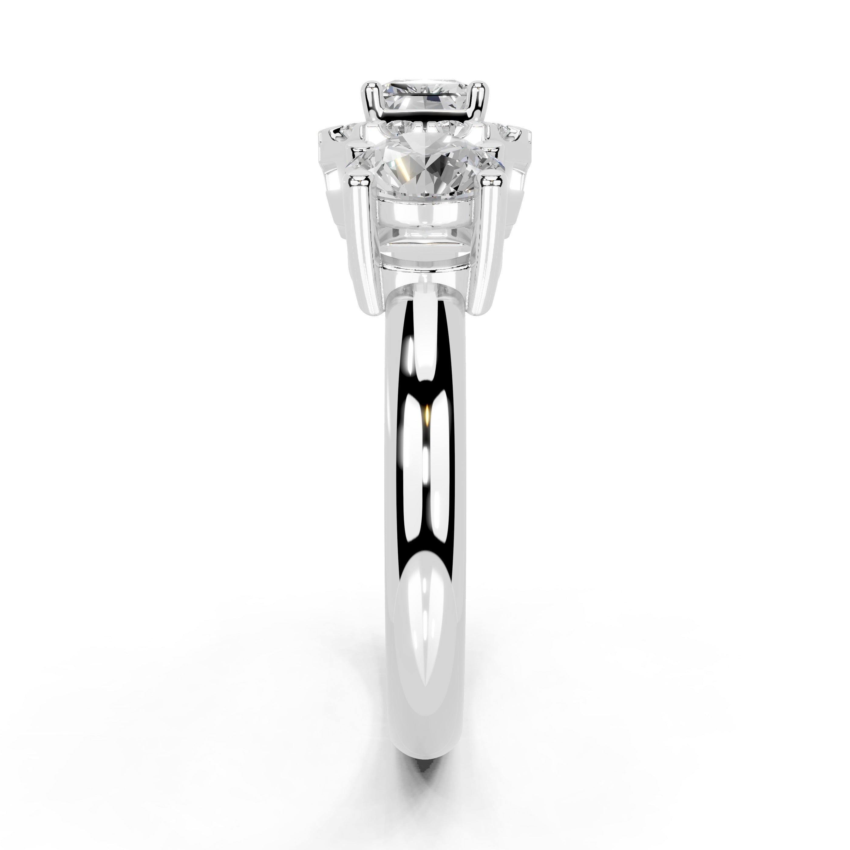 Radiant Cut Two Stone Lab Grown Diamond Engagement Ring