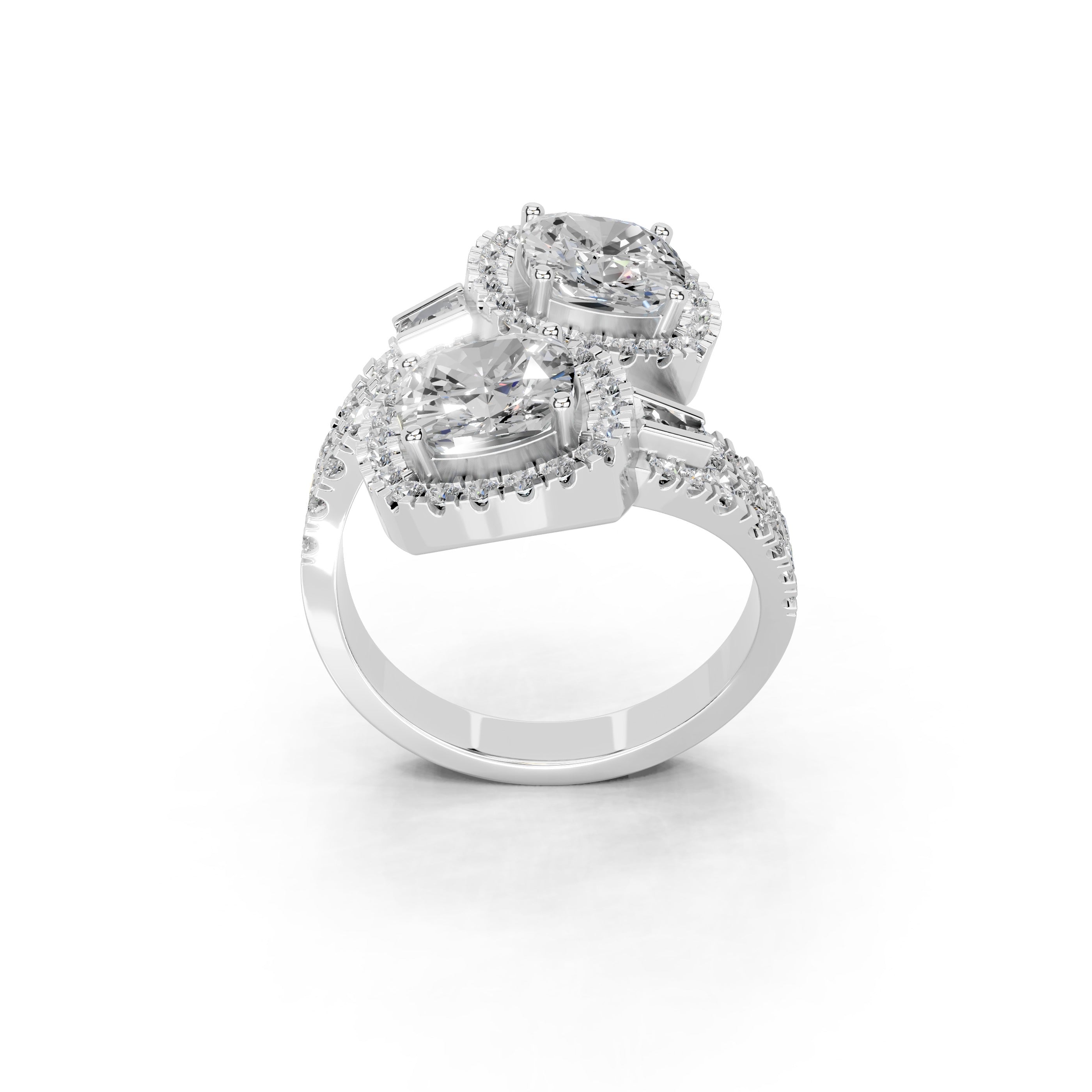 Cushion Cut Fancy  Lab Grown Diamond Engagement Ring