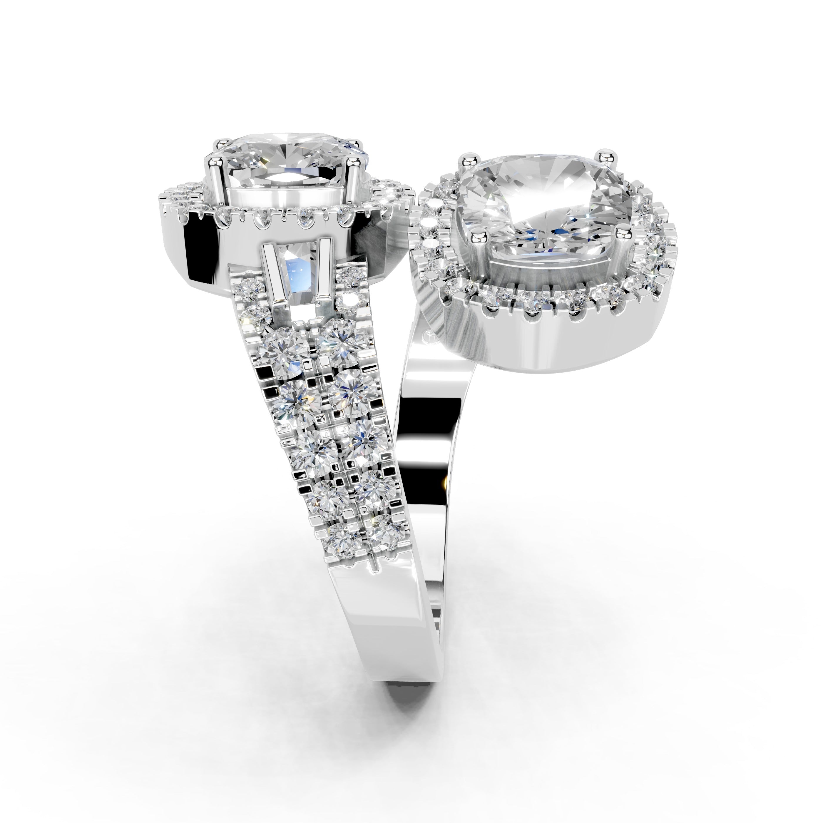 Cushion Cut Fancy  Lab Grown Diamond Engagement Ring