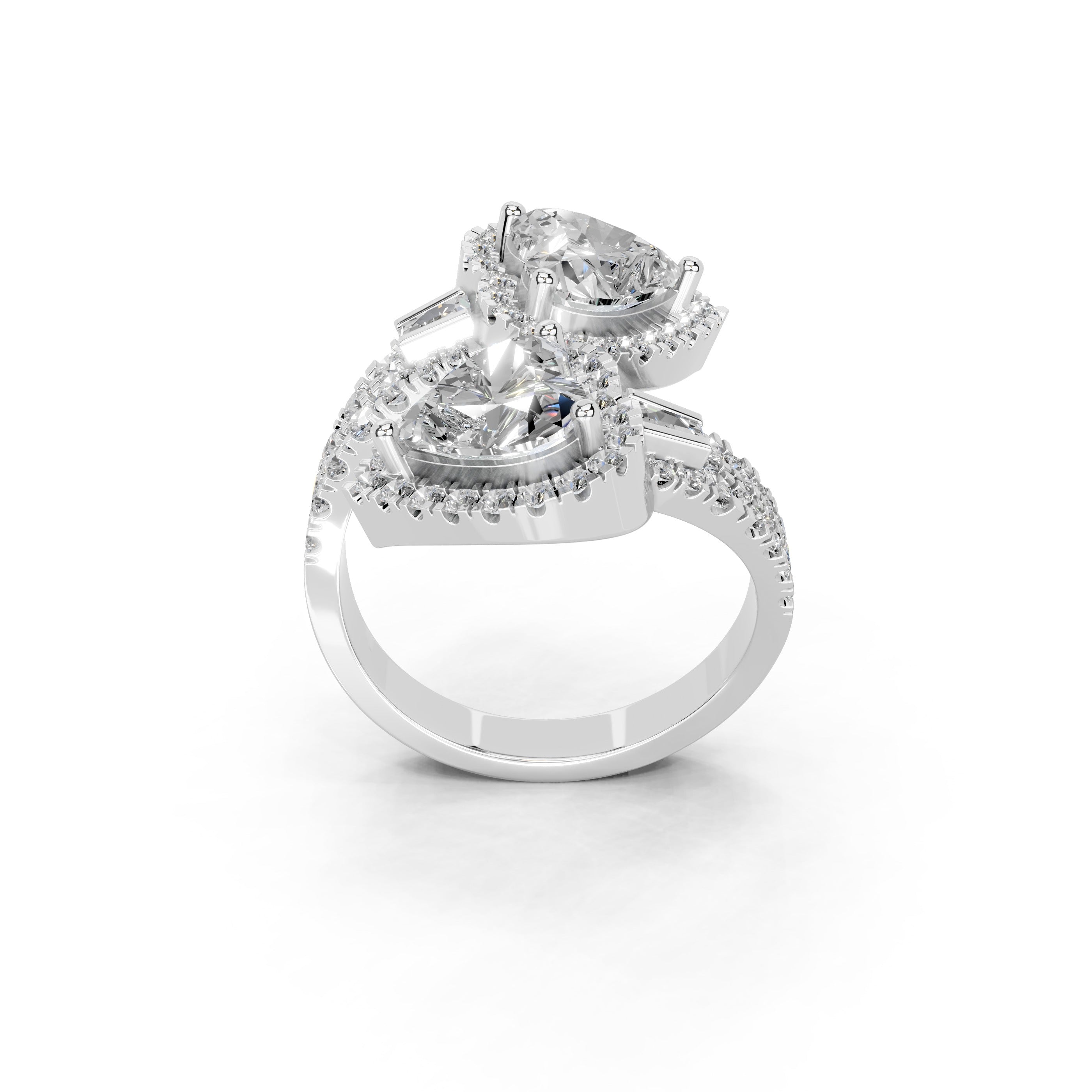 Heart Cut Fancy  Lab Grown Diamond Engagement Ring