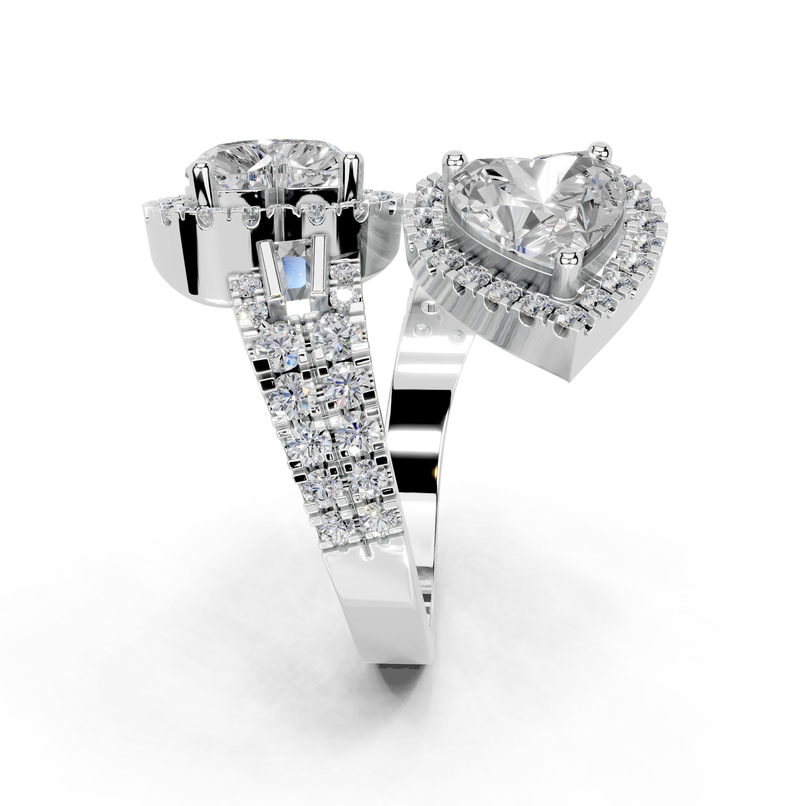 Heart Cut Fancy  Lab Grown Diamond Engagement Ring