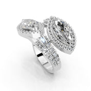 Marquise Cut Fancy  Lab Grown Diamond Engagement Ring