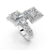 Princess Cut Fancy  Lab Grown Diamond Engagement Ring