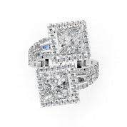 Princess Cut Fancy  Lab Grown Diamond Engagement Ring