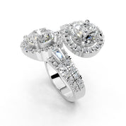 Round Cut Fancy  Lab Grown Diamond Engagement Ring