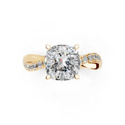 Cushion Cut Split Shank  Lab Grown Diamond Engagement Ring