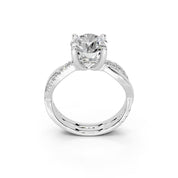 Round Cut Split Shank  Lab Grown Diamond Engagement Ring