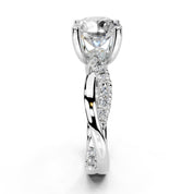 Round Cut Split Shank  Lab Grown Diamond Engagement Ring