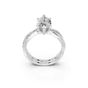 Marquise Cut Split Shank  Lab Grown Diamond Engagement Ring