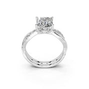 Princess Cut Split Shank  Lab Grown Diamond Engagement Ring