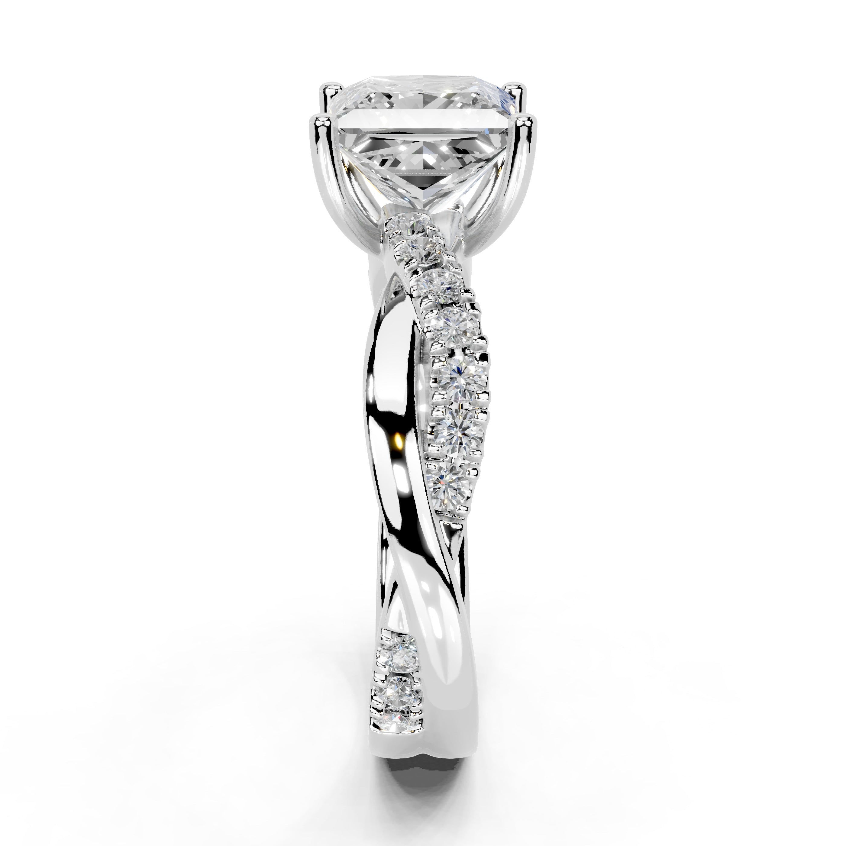 Princess Cut Split Shank  Lab Grown Diamond Engagement Ring