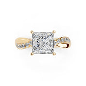 Princess Cut Split Shank  Lab Grown Diamond Engagement Ring