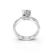 Radiant Cut Split Shank  Lab Grown Diamond Engagement Ring