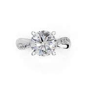 Round Cut Split Shank  Lab Grown Diamond Engagement Ring