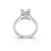 Heart Cut Double Pave Lab Grown Diamond Engagement Ring