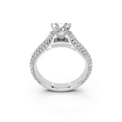 Heart Cut with Hidden Stones Double Pave Lab Grown Diamond Engagement Ring