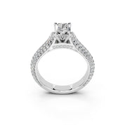 Radiant Cut with Hidden Stones Double Pave Lab Grown Diamond Engagement Ring