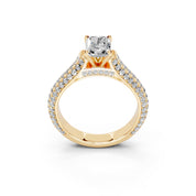 Radiant Cut with Hidden Stones Double Pave Lab Grown Diamond Engagement Ring