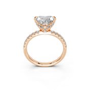 Heart Cut Hidden Halo Pave  Lab Grown Diamond Engagement Ring