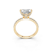 Heart Cut Hidden Halo Pave  Lab Grown Diamond Engagement Ring