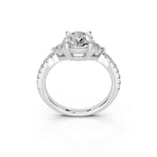 Round Cut Pave Lab Grown Diamond Engagement Ring