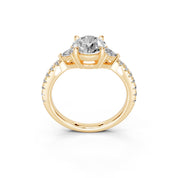 Round Cut Pave Lab Grown Diamond Engagement Ring