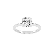 Round Solitaire Engagement Ring (14K White Gold, 1 CT, Ring Size 5.5)