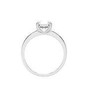 Round Solitaire Engagement Ring (14K White Gold, 1 CT, Ring Size 5.5)