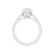 Heart Cut Petal-shaped Solitaire Lab Grown Diamond Engagement Ring (3.5 mm width)