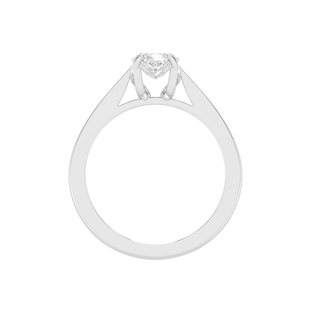 Marquise Cut Petal-shaped Solitaire Lab Grown Diamond Engagement Ring (3.5 mm width)