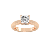 Princess Cut Petal-shaped Solitaire Lab Grown Diamond Engagement Ring (3.5 mm width)