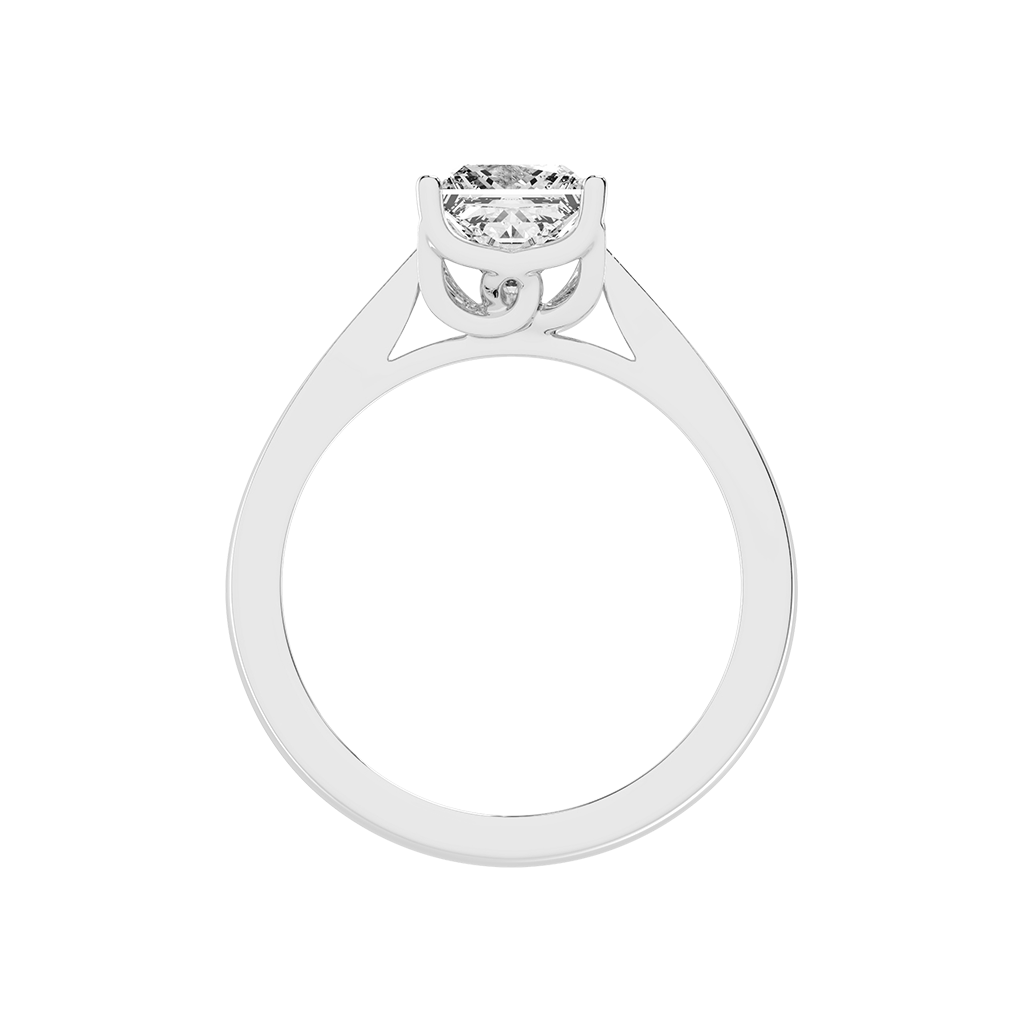 Princess Cut Petal-shaped Solitaire Lab Grown Diamond Engagement Ring (3.5 mm width)