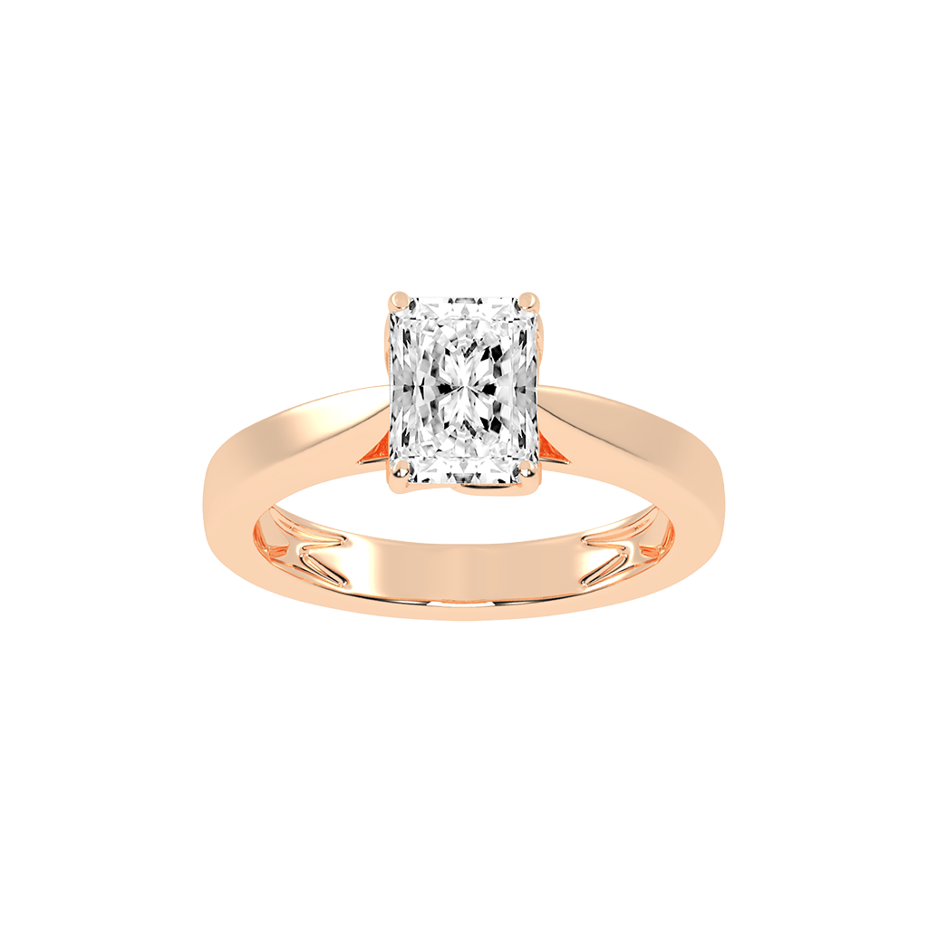 Radiant Cut Petal-shaped Solitaire Lab Grown Diamond Engagement Ring (3.5 mm width)