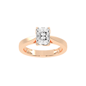 Radiant Cut Petal-shaped Solitaire Lab Grown Diamond Engagement Ring (3.5 mm width)