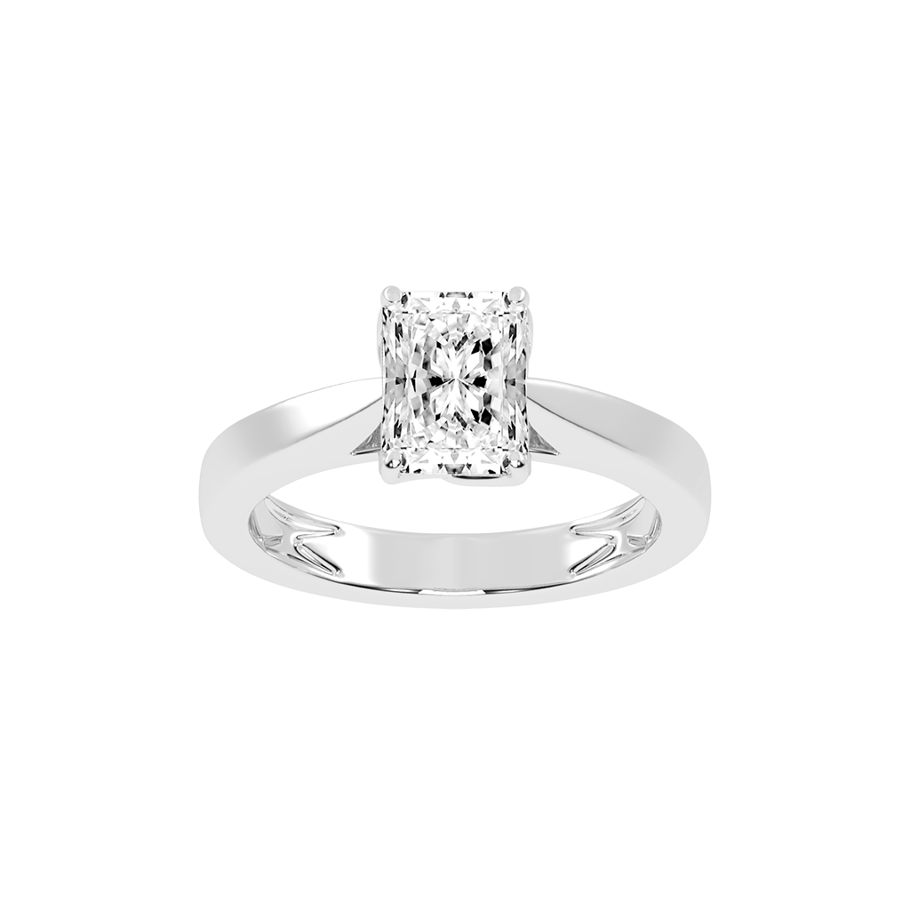 Radiant Cut Petal-shaped Solitaire Lab Grown Diamond Engagement Ring (3.5 mm width)