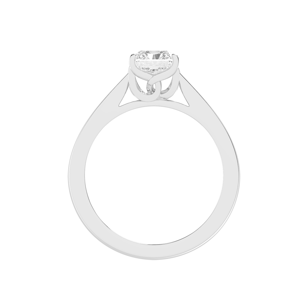 Radiant Cut Petal-shaped Solitaire Lab Grown Diamond Engagement Ring (3.5 mm width)