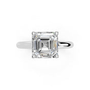 Asscher Cut Classic  Solitaire Lab Grown Diamond Engagement Ring